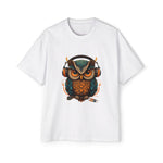 Owl With Headphones Vintage Graphic Tee-INNBLAC Fashion Apparel