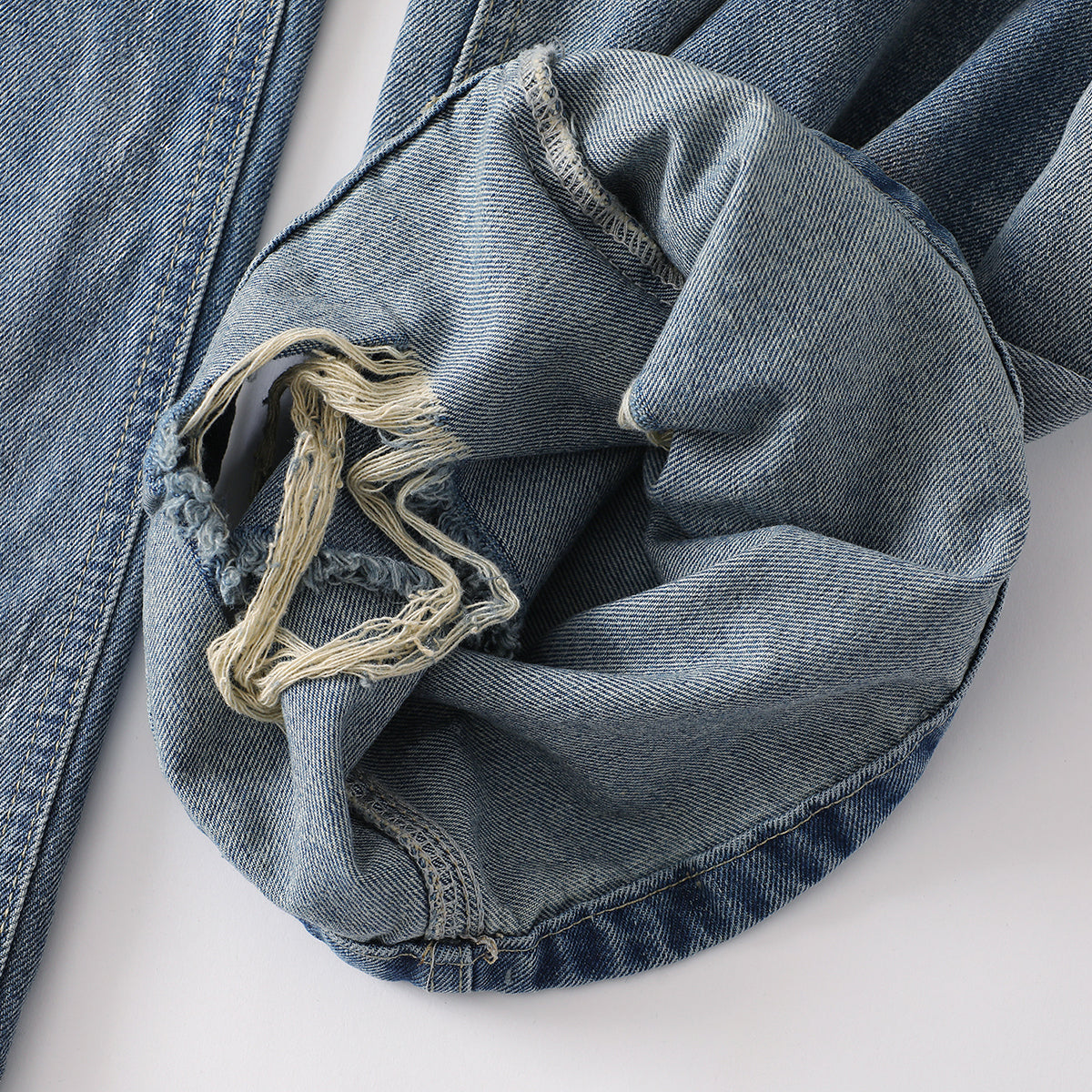 Paint Splatter Heavy Ripped Washed Jeans