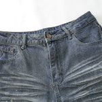 Wrinkle Wash Retro Ripped Baggy Jeans