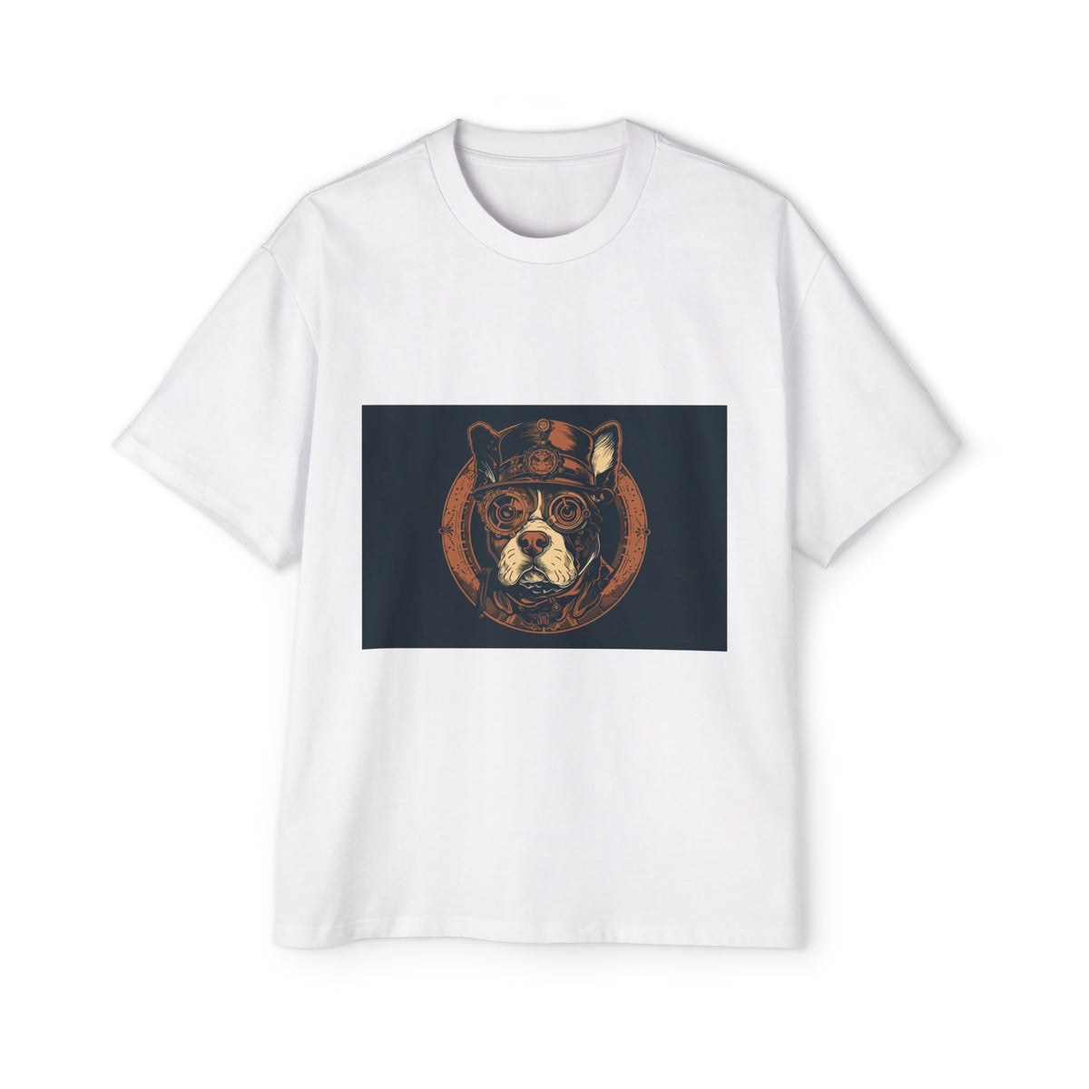 Steampunk Dog Vintage Graphic Tee-INNBLAC Fashion Apparel