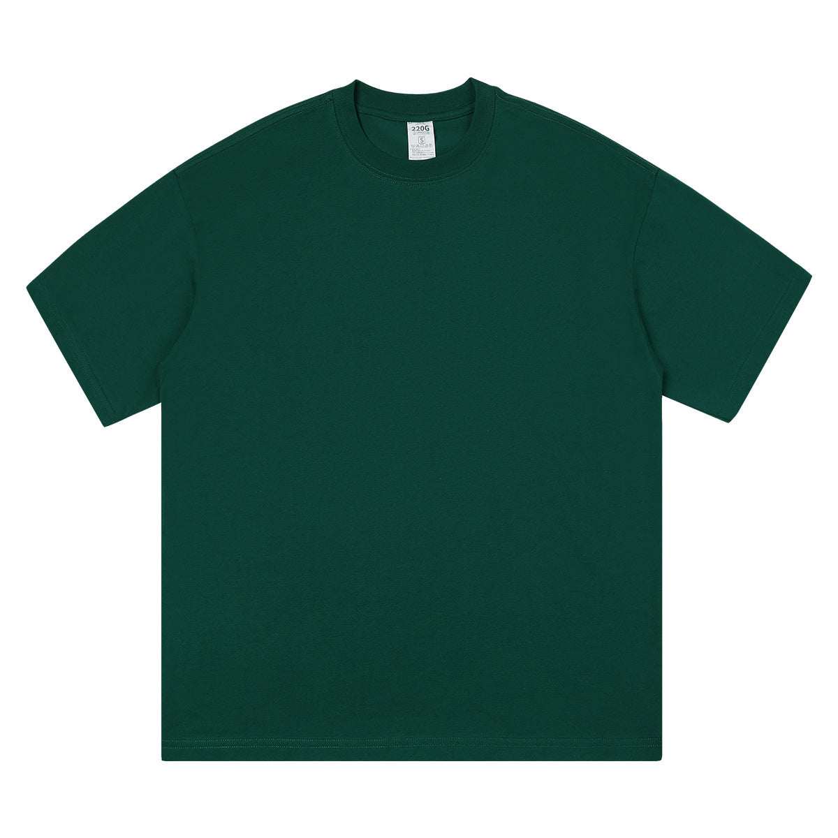 Camiseta de algodón de color liso y corte relajado de 6,6 oz