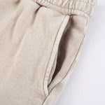 Men's Casual Washed Drawstring Sweat Shorts