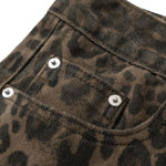 Vintage Leopard Print Loose Straight Leg Cargo Pants