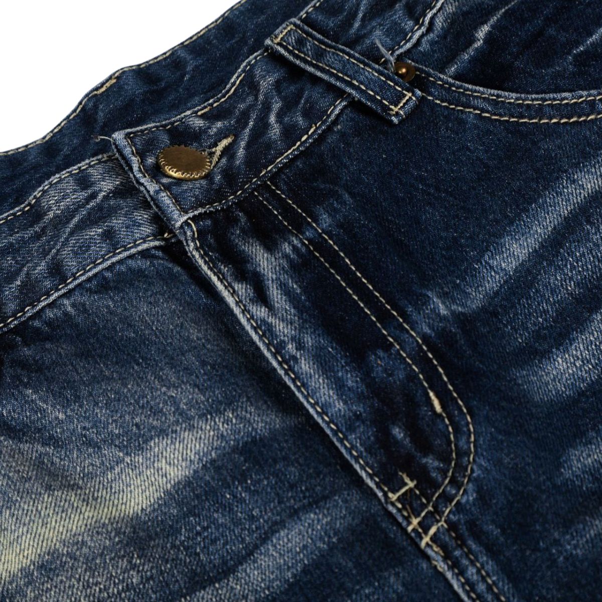 Vintage Washed Distressed Flare Jeans