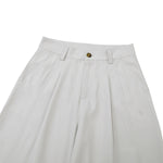 Minimalist Wide-Leg Pleated Pants