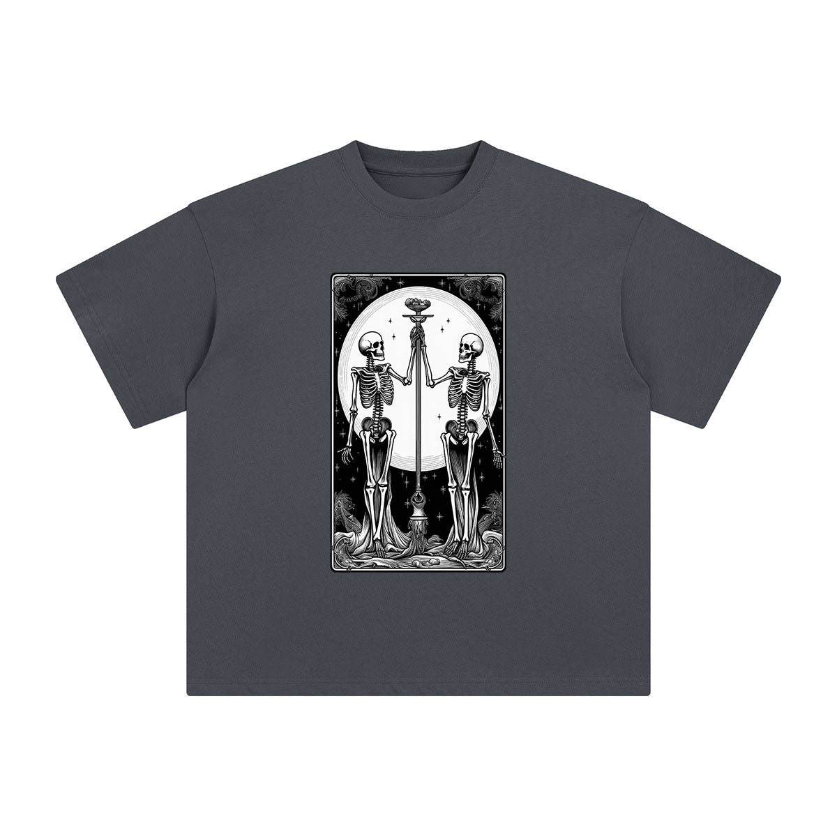 Mystery Skeleton Tarot Card Graphic Tee-INNBLAC Fashion Apparel
