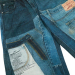 Smoke Rise Patch-Print Barrel Leg Jeans