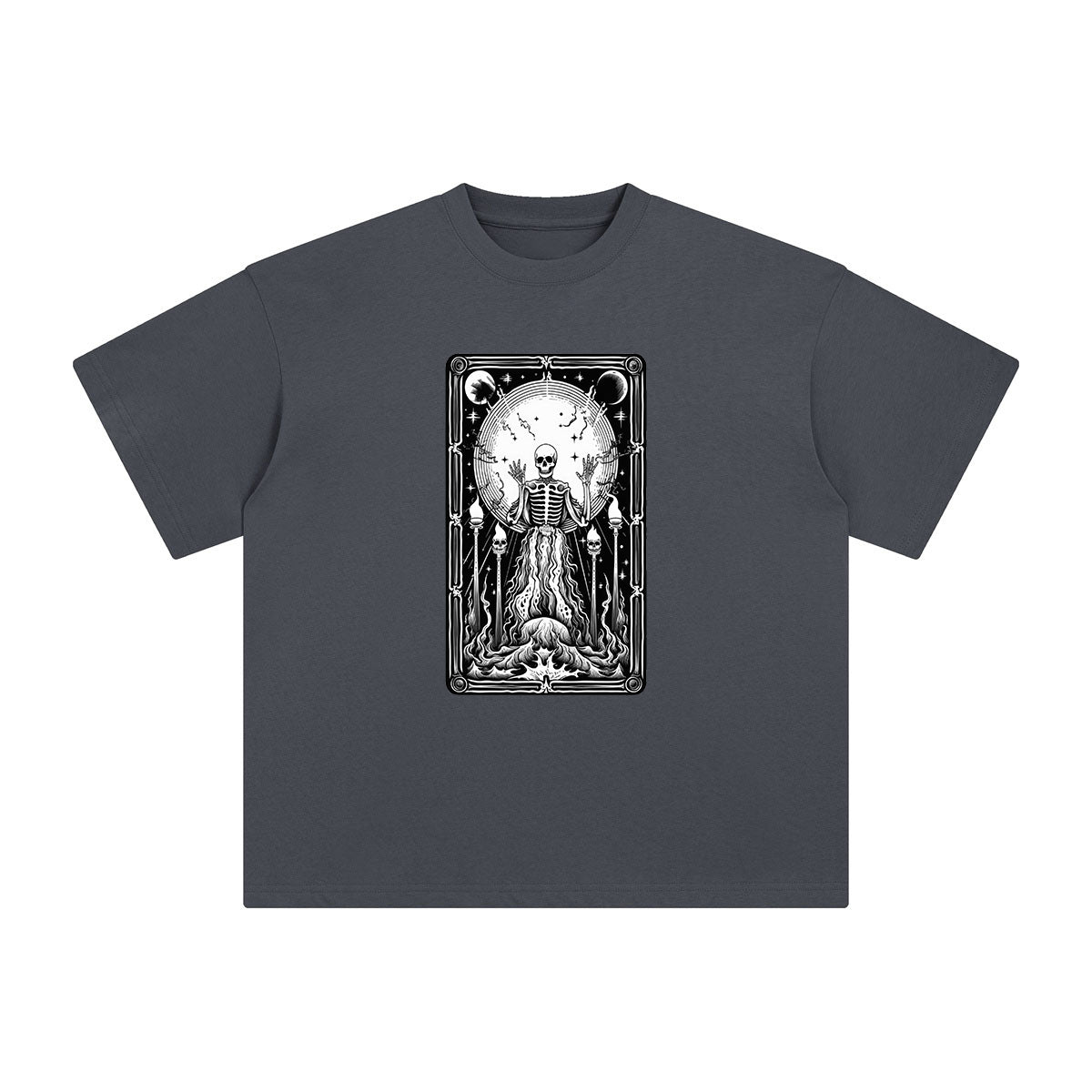 Mystery Skeleton Tarot Card Graphic Tee-INNBLAC Fashion Apparel