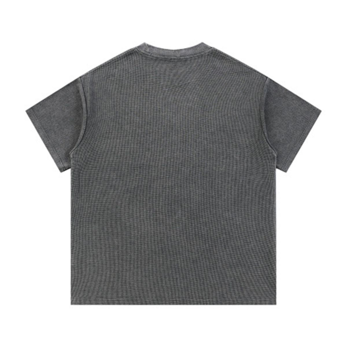 340G Vintage Wash Waffle Knit Relaxed Fit T-Shirt