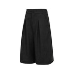 Vintage Draped Pleated Bermuda Shorts
