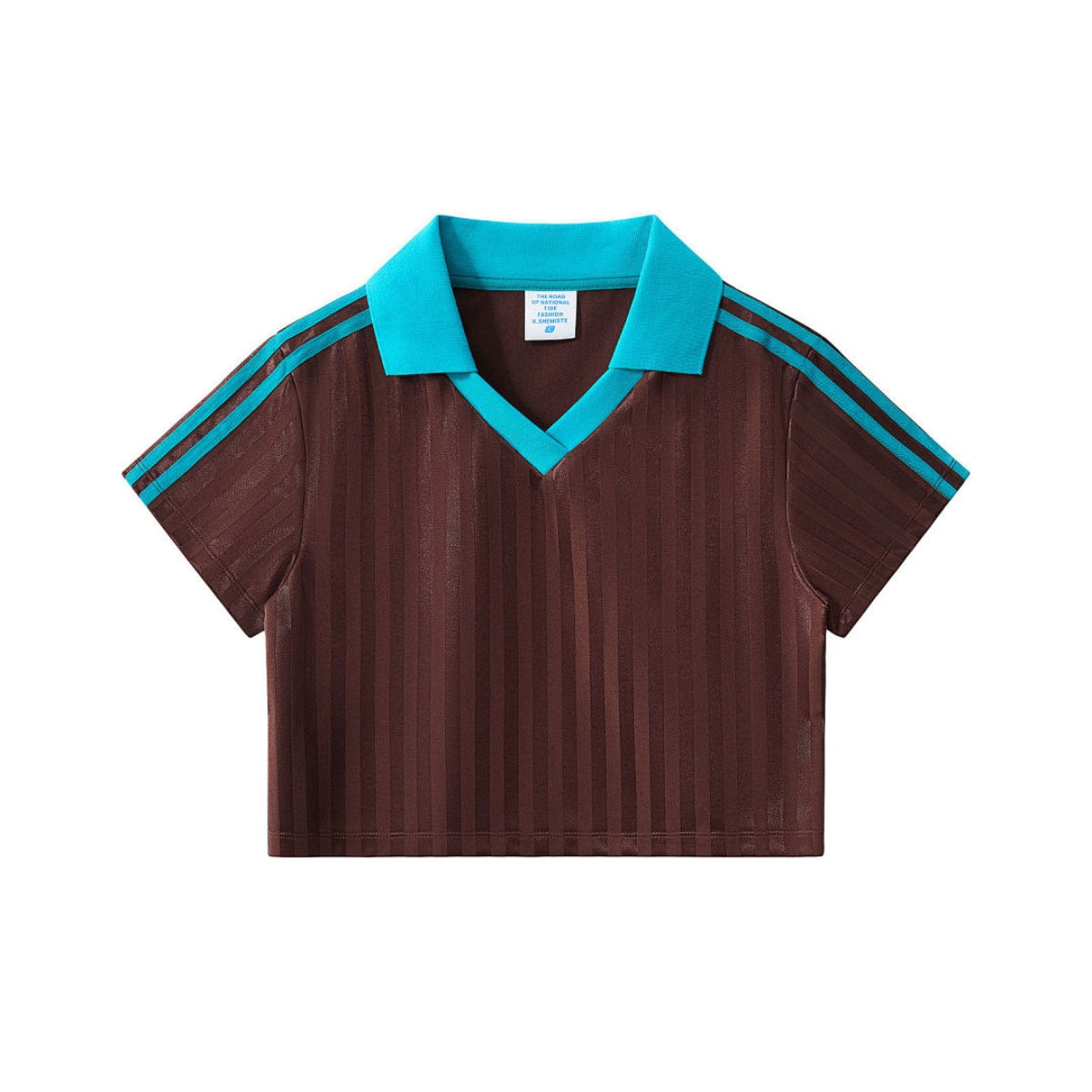 Contrast Panel Y2K Athletic Crop Tee