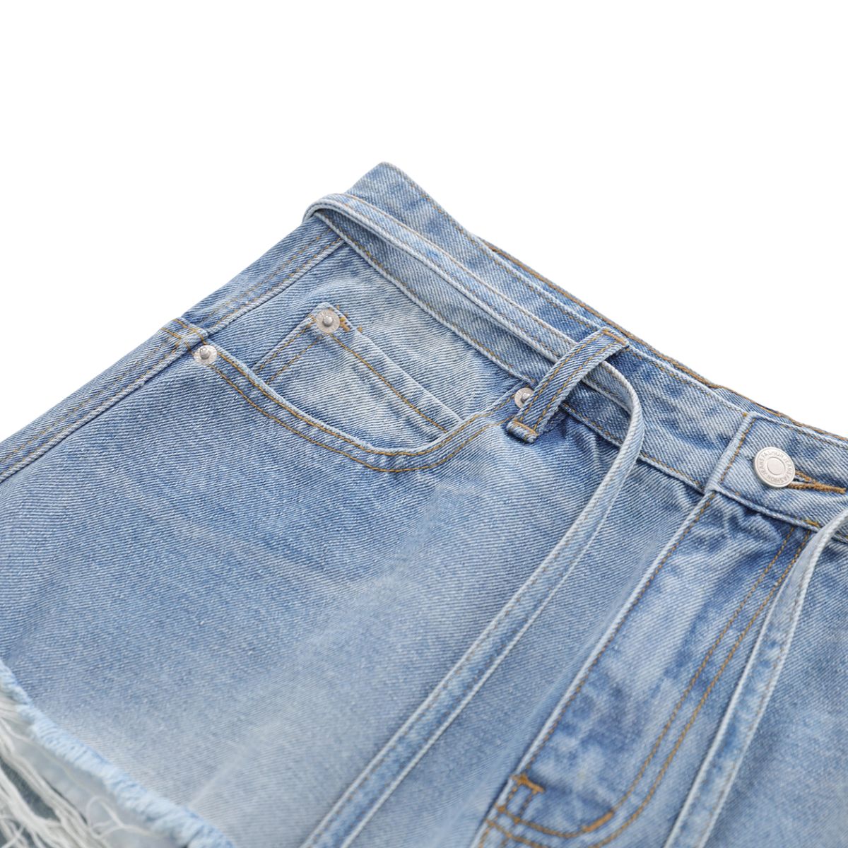 Vintage Distressed Baggy Denim Bermuda Shorts