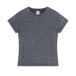 Snow Washed Peruvian Cotton Slim Fit Y2K Tee