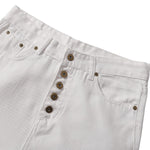 Button Fly Wide Leg Denim Jeans