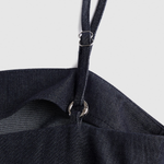 Spaghetti Strap Denim Slip Midi Dress