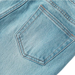 Risen High-Rise Raw Hem Bootcut Jeans