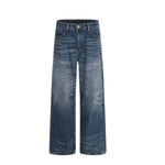 Retro Sandwashed Straight Leg Denim Jeans