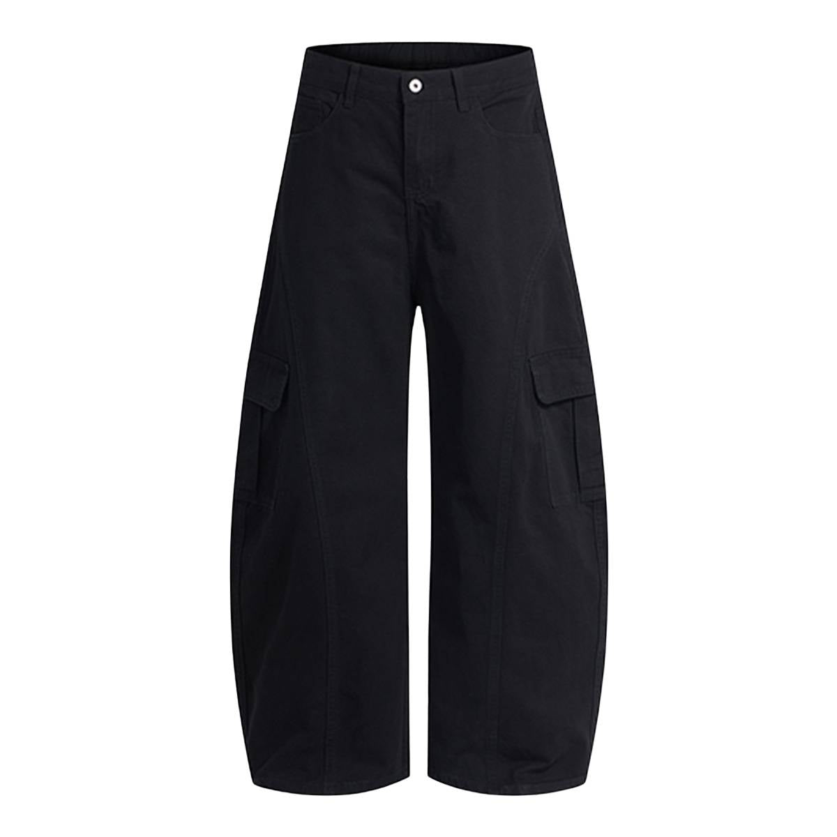 Vintage Multi-Pocket Curved Relaxed Pants