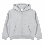 Boxy Cropped 340G Thermal Fleece Zip Hoodie