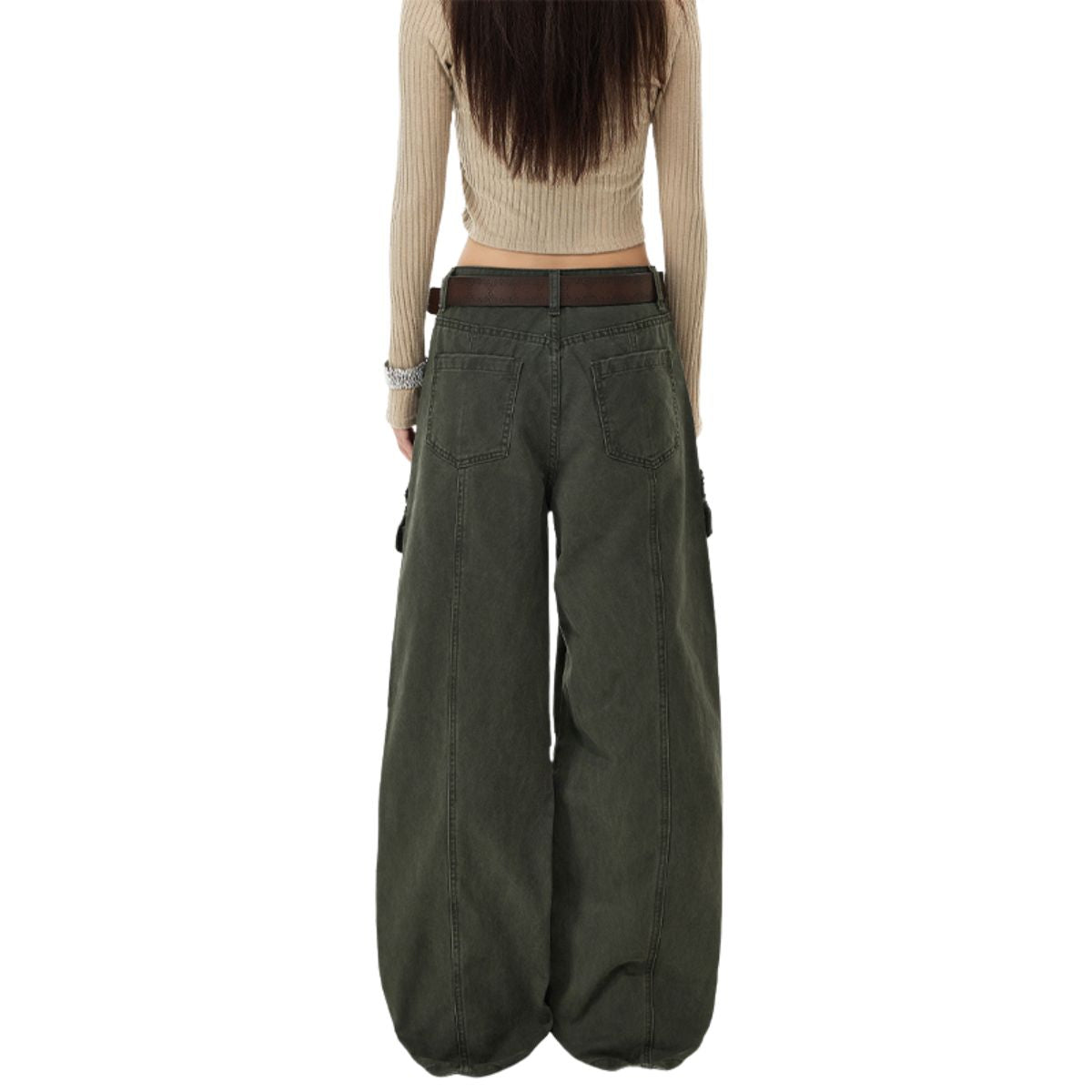 Zip Utility Wide Leg Cargo Pants