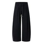 Solid Tint Linen-Blend Barrel Pants
