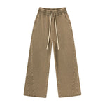 Streetwear Vintage Batik Washed Distressed Spliced Wide Leg Pants