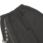 Basic Striped Metal Hook Relaxed Ins Trousers