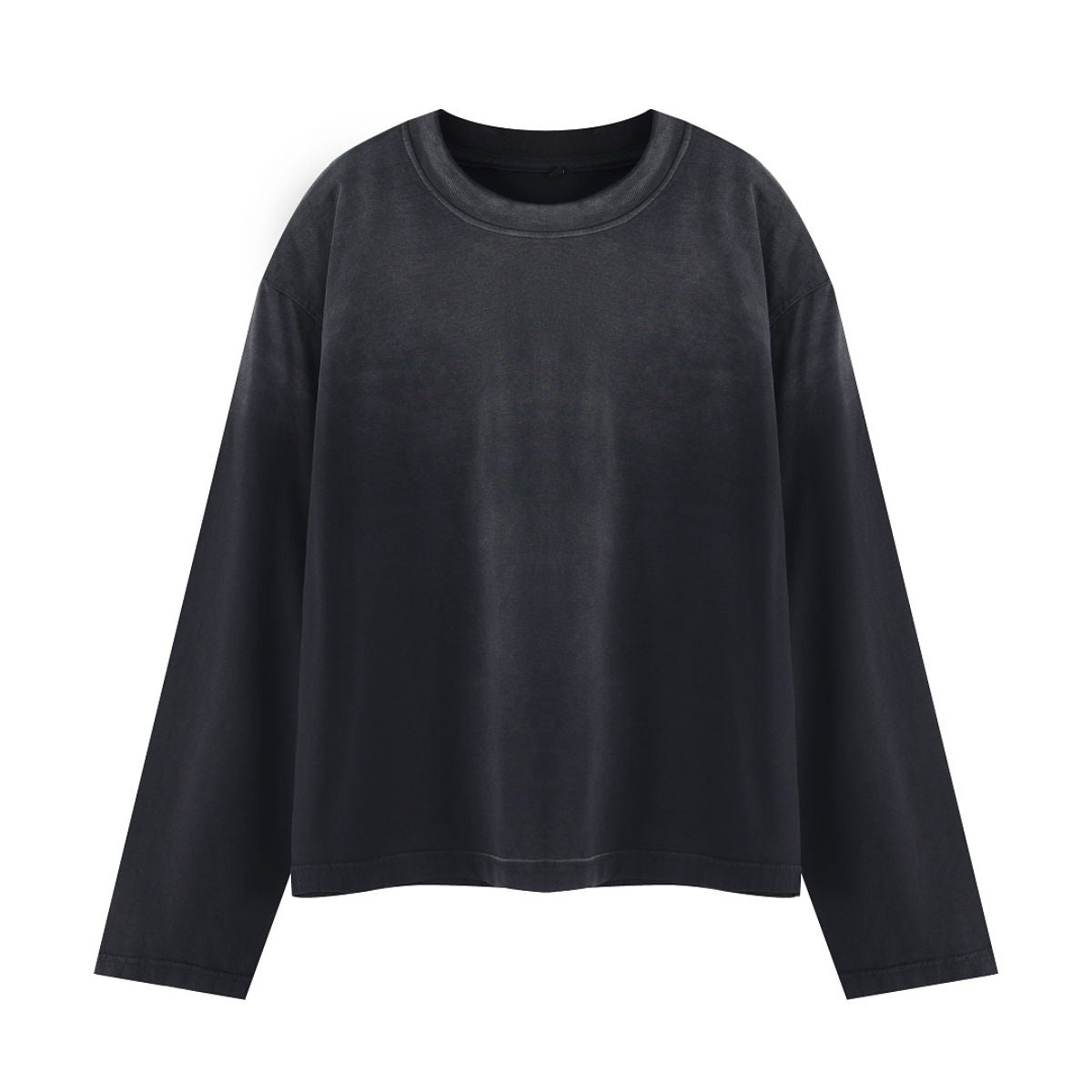 Spray Wash Cotton Relaxed Fit Long Sleeve Tee