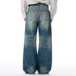 Vintage Light Wash Wide Leg High Rise Jeans