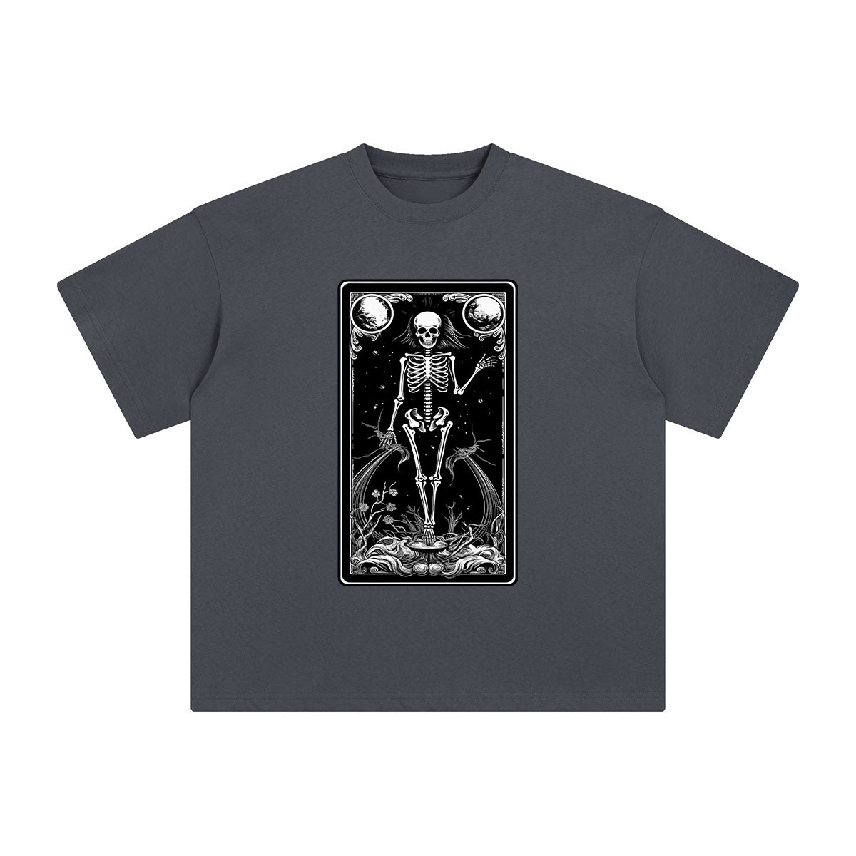 Mystery Skeleton Tarot Card Graphic Tee-INNBLAC Fashion Apparel