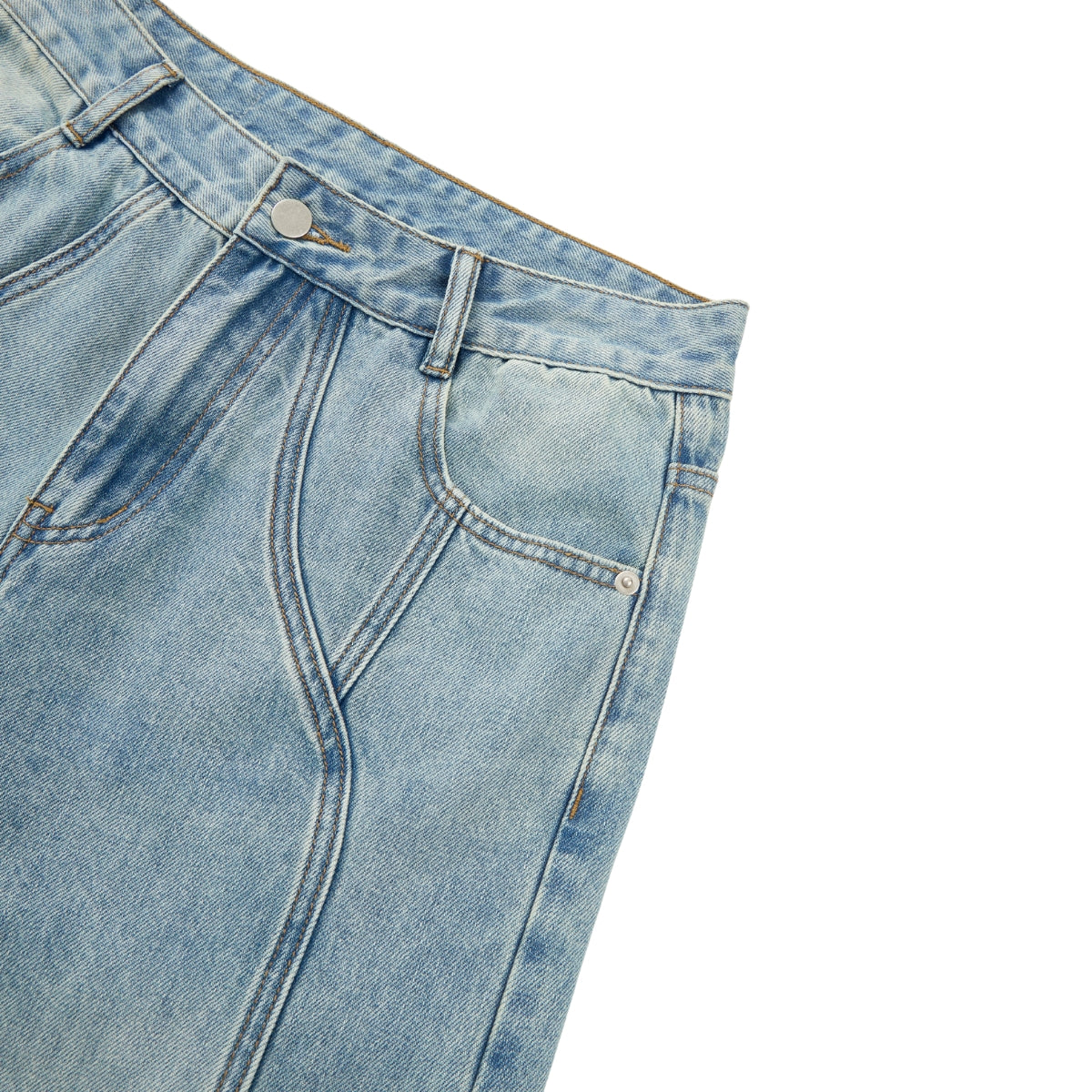 Streetwear Relaxed Straight-Leg Workwear Jeans