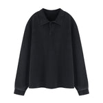 Heavyweight Vintage Cotton Collared Long Sleeve Sweatshirt