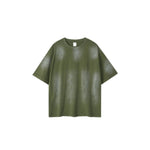 Camiseta destructiva de peso pesado con borde crudo de 10 oz