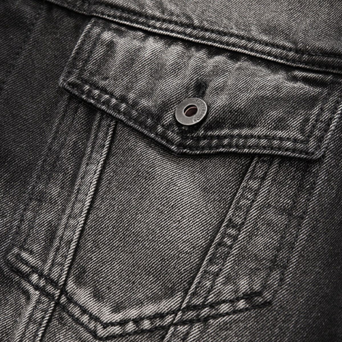 Washed Gradient Trucker Denim Jacket