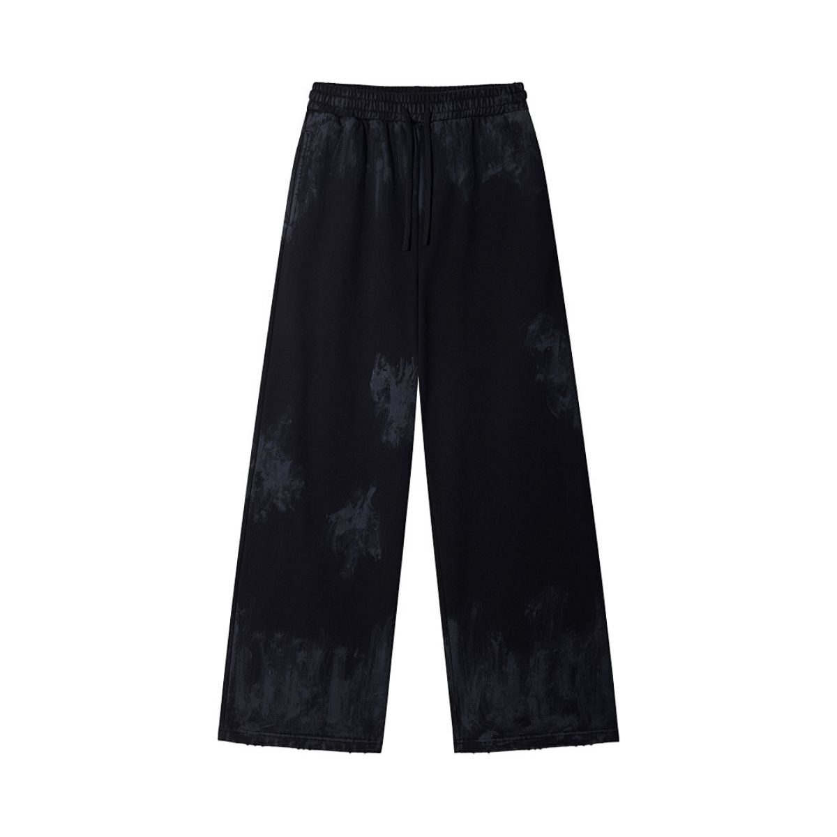 Heavy Paint‑Splatter Worn‑Distressed Straight‑Leg Pants