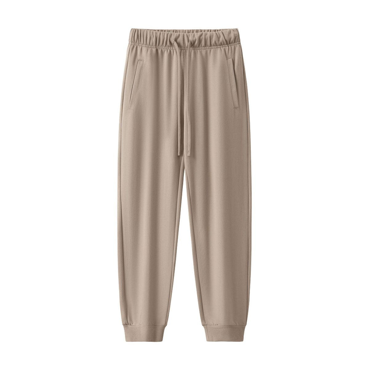 French Terry Drawstring Street Jogger Ribbed Cuff Pants