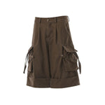 Vintage Multi-Pocket Cargo Bermuda Shorts