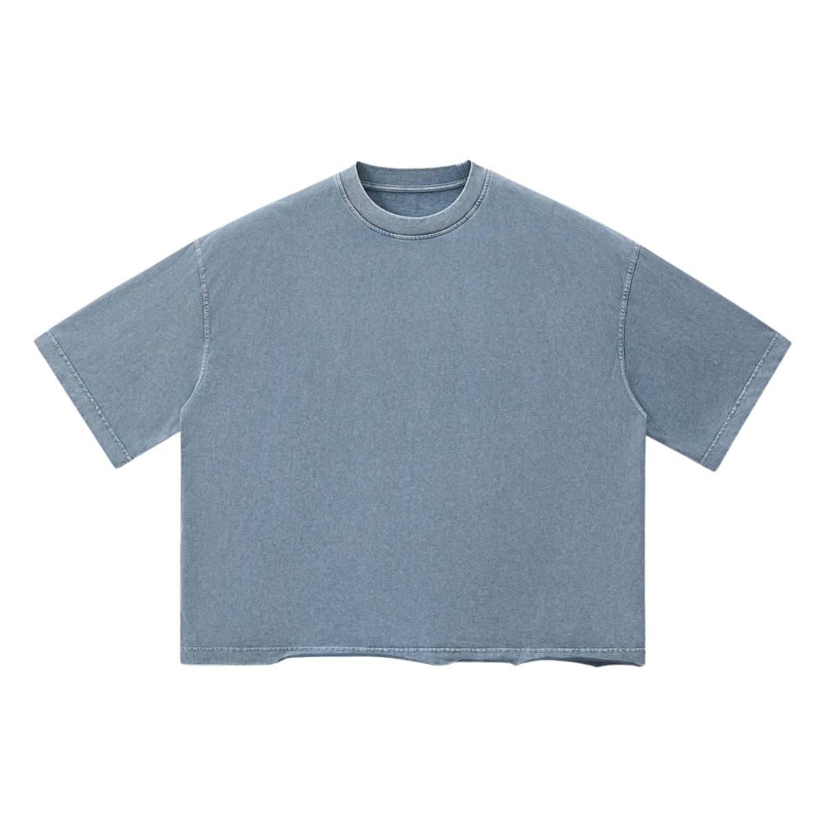 Washed Boxy Raw Hem Tee