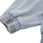 Unisex Retro Street Washed Patchwork Denim Jacket