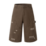 Bermudas con bordado lavado vintage