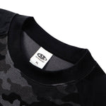 Raglan-Sleeve Camo Waffle Knit Long-Sleeve T-Shirt