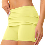 Folded Waistband Contoured‑Booty Elevated‑Feel Shorts
