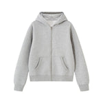 Fleece‑Lined Zip Up Vintage Regular Fit Hoodie