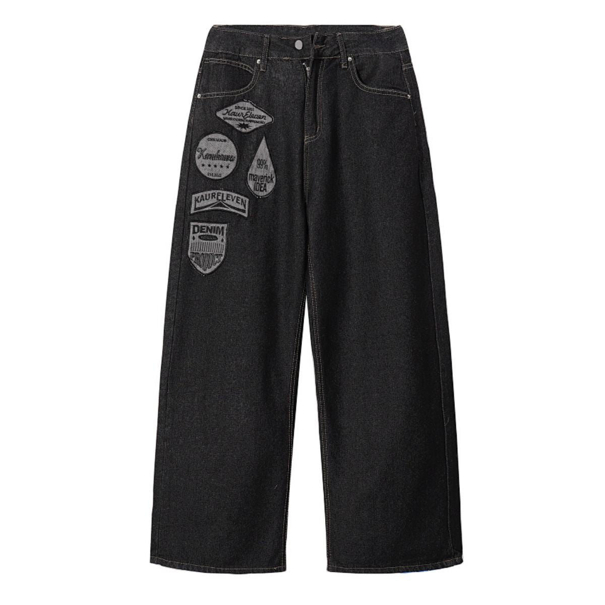 Vintage Black Straight Leg Jeans