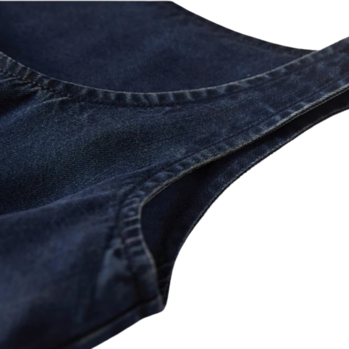 Floral Print Denim Spaghetti-Strap Dress