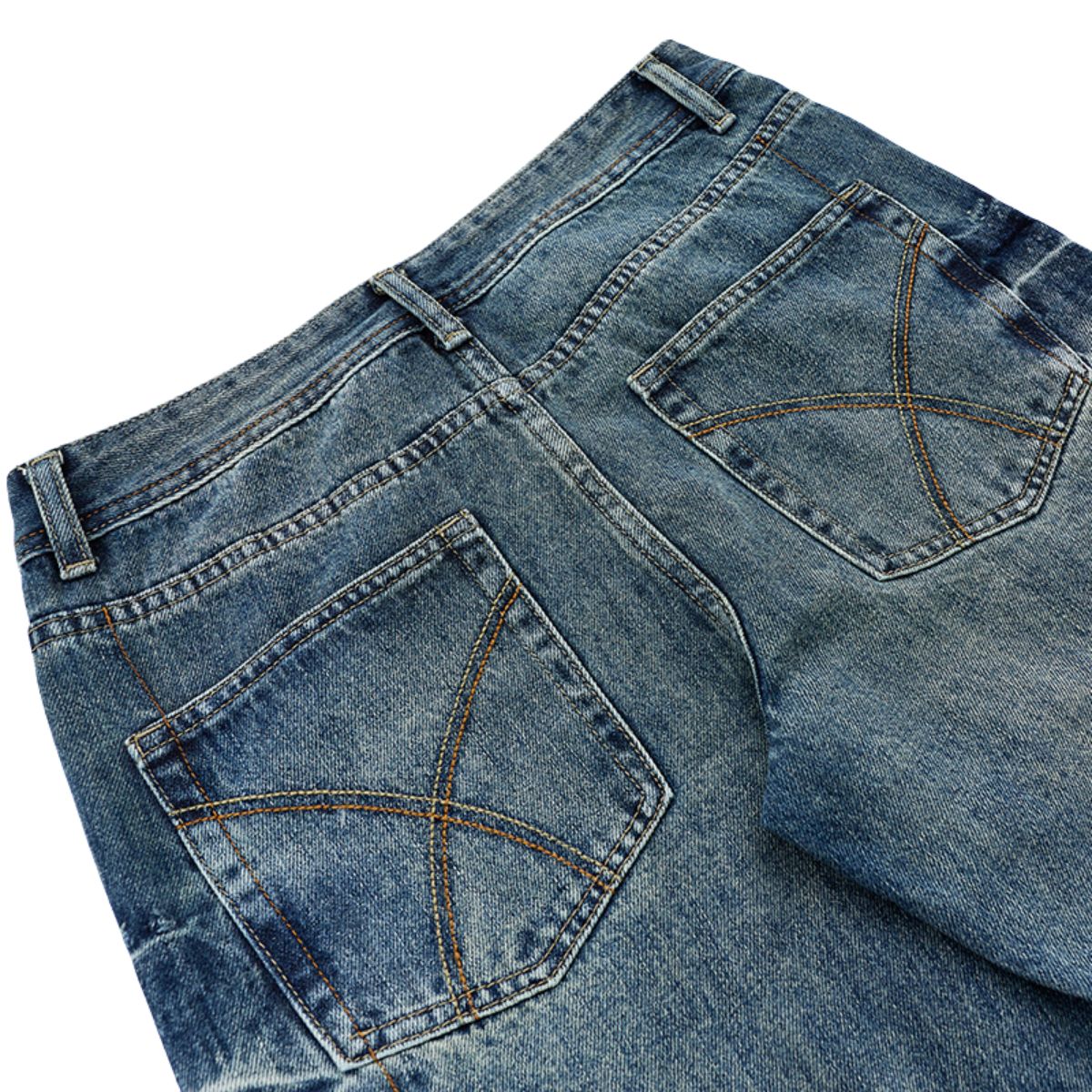 Vintage Washed Wide Leg Jeans