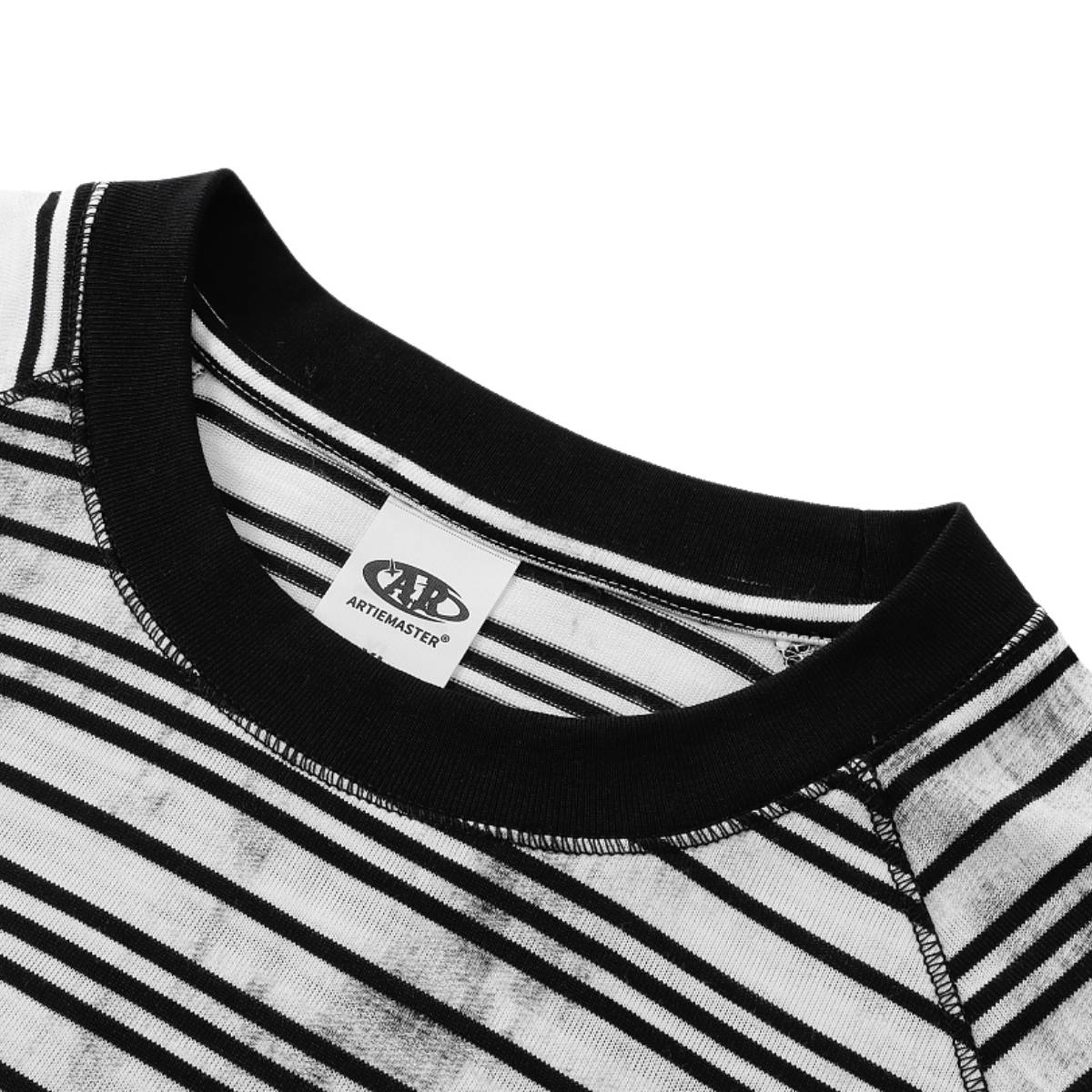 Vintage Dirty Dye Raglan Stripe Long Sleeve Tee