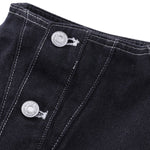 Unisex Textured Silhouette Slim Fit Workwear Denim Jacket