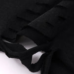 Black Washed Cotton Ripped Muscle Tank 275gsm