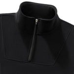 Short Wide Batwing Mock Neck Zip Up Sports Sweatshirt